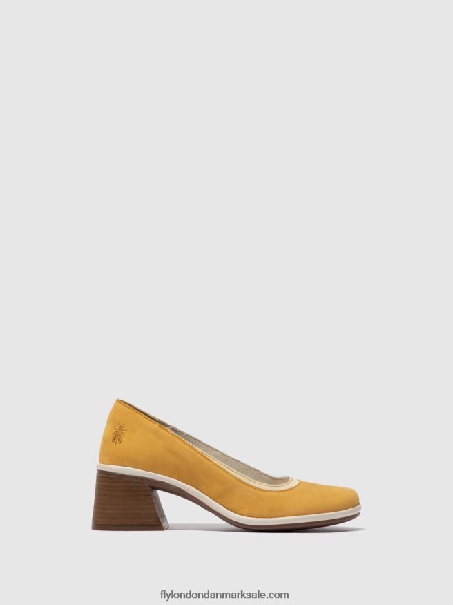 Fly London Kvinder klassiske pumps sko lade372 X84ZLZ689 humlebi/offwhite