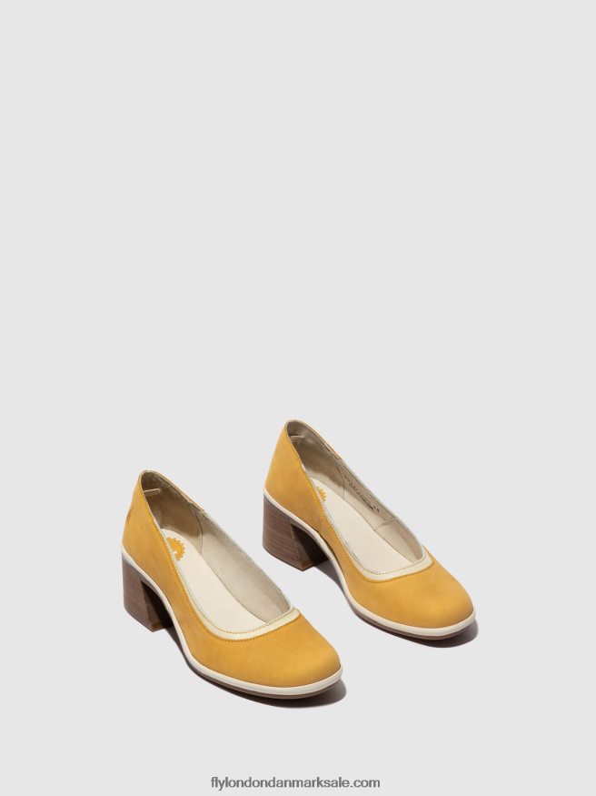 Fly London Kvinder klassiske pumps sko lade372 X84ZLZ689 humlebi/offwhite