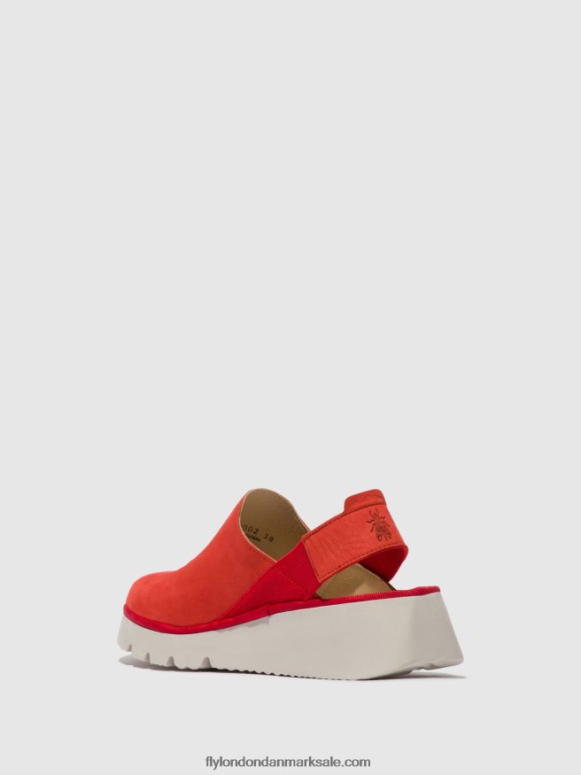 Fly London Kvinder sling-back sko plog430 X84ZLZ644 djævlerød
