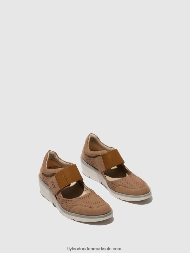 Fly London Kvinder velcro sko naje583 X84ZLZ623 sand
