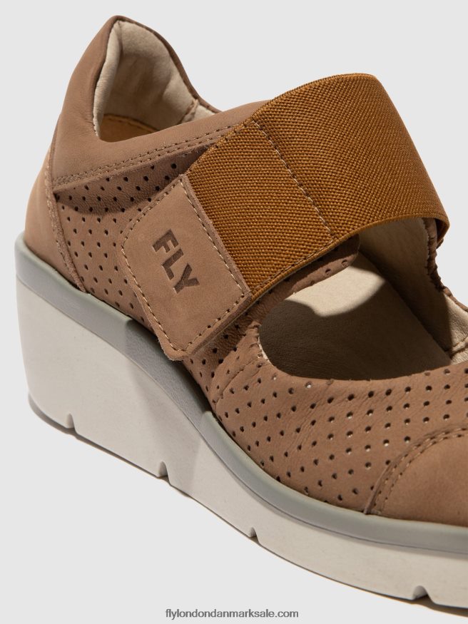 Fly London Kvinder velcro sko naje583 X84ZLZ623 sand