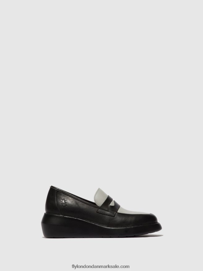 Fly London Kvinder loafers sko blar513 X84ZLZ678 sort/grå