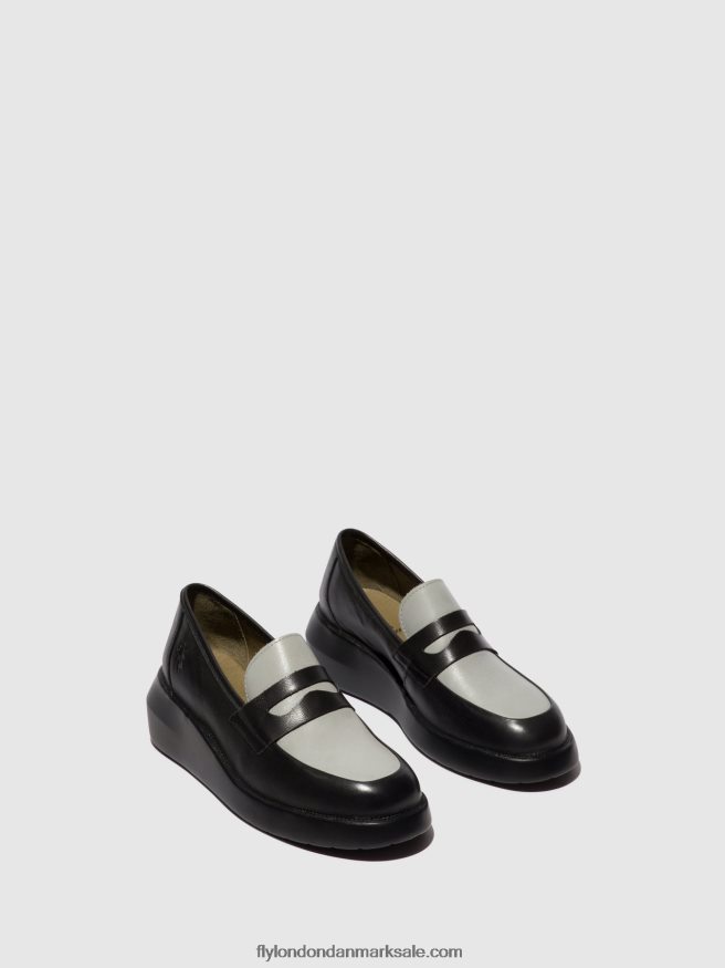 Fly London Kvinder loafers sko blar513 X84ZLZ678 sort/grå