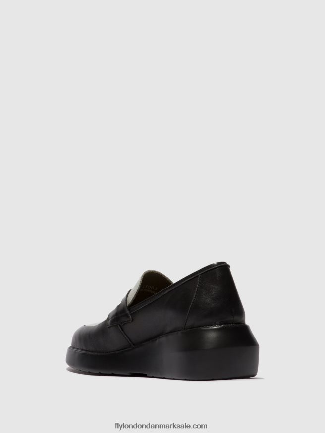 Fly London Kvinder loafers sko blar513 X84ZLZ678 sort/grå