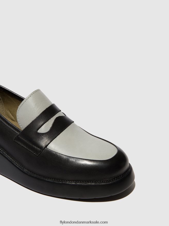 Fly London Kvinder loafers sko blar513 X84ZLZ678 sort/grå