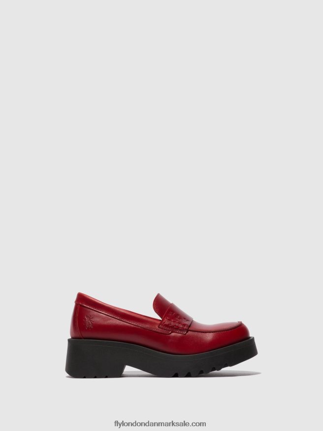 Fly London Kvinder loafers sko maus791 X84ZLZ674 rød