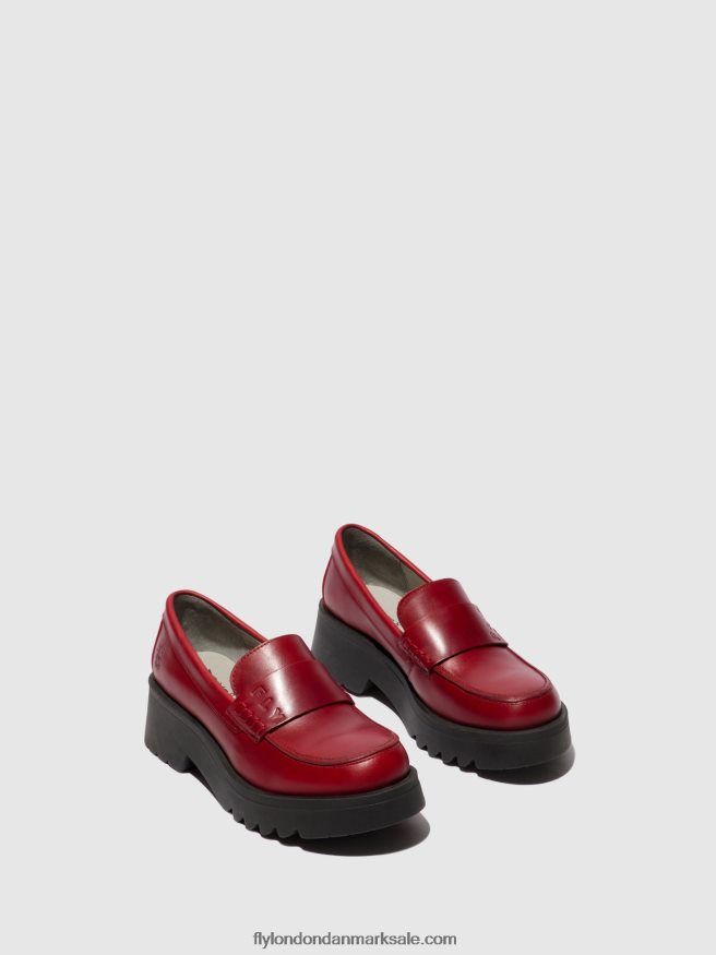 Fly London Kvinder loafers sko maus791 X84ZLZ674 rød