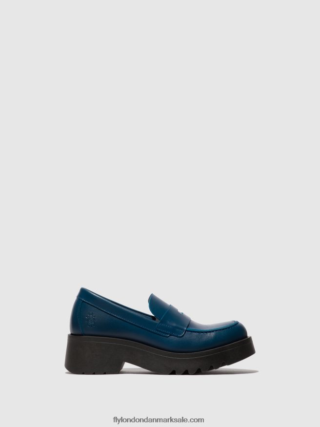 Fly London Kvinder loafers sko moat948 X84ZLZ652 blå