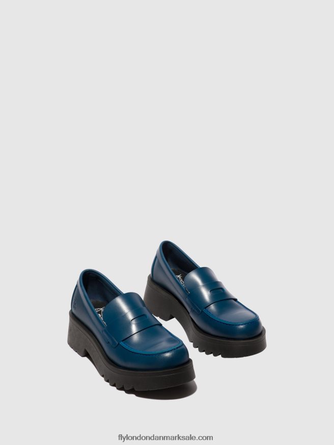 Fly London Kvinder loafers sko moat948 X84ZLZ652 blå