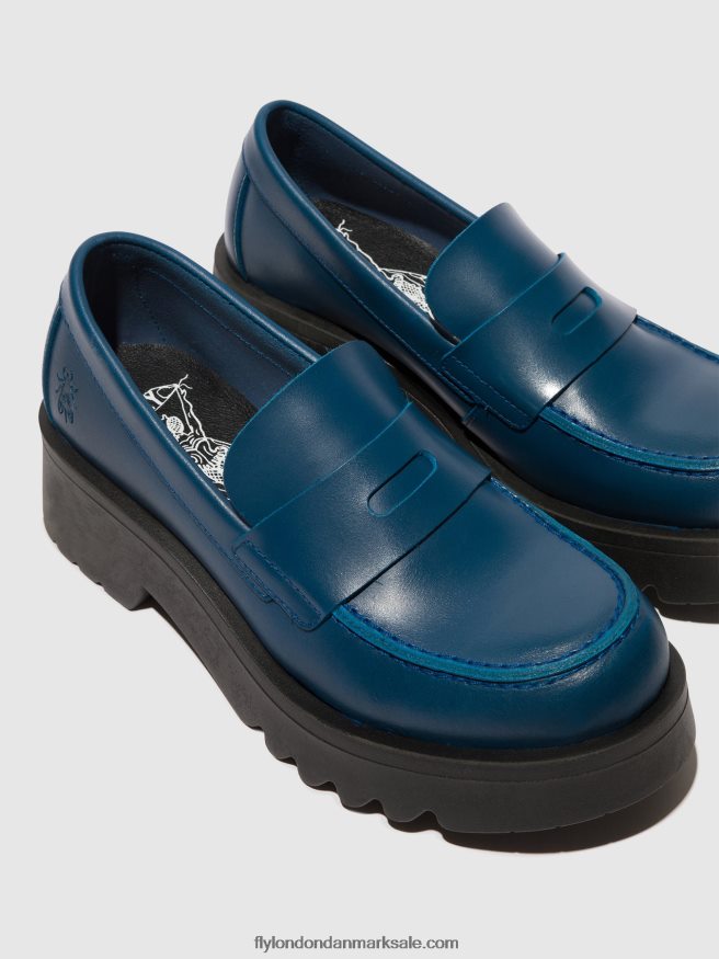 Fly London Kvinder loafers sko moat948 X84ZLZ652 blå