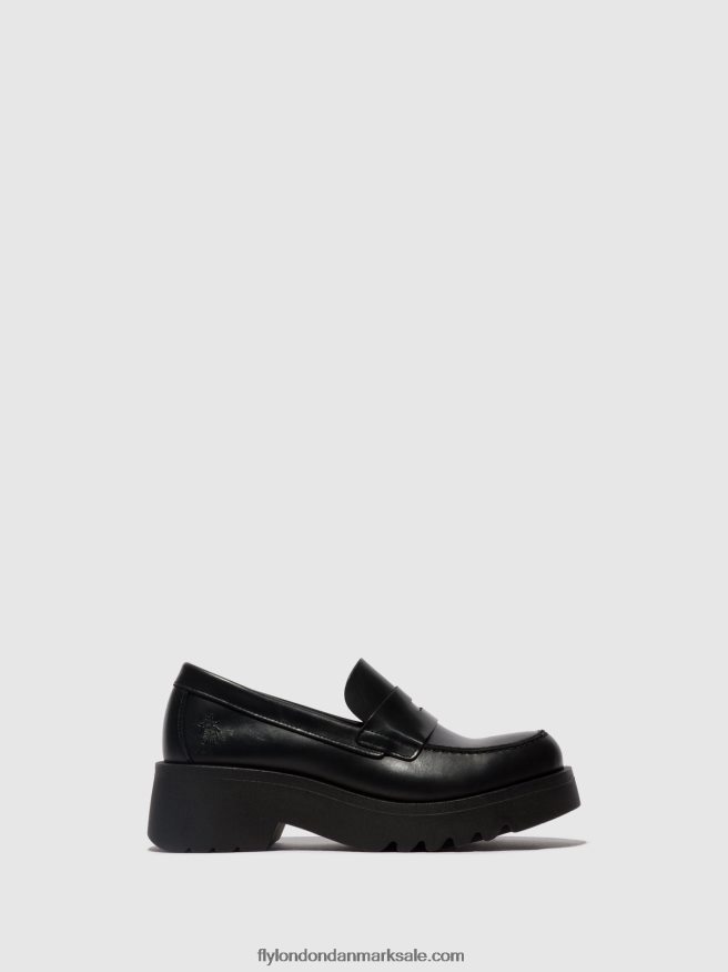 Fly London Kvinder loafers sko moat948 X84ZLZ653 sort (sort sål)