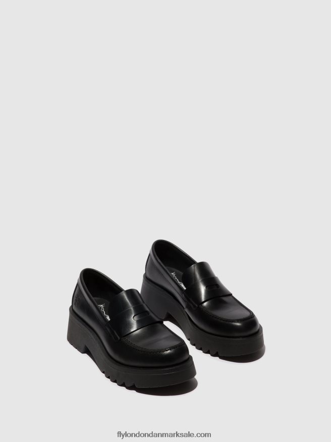 Fly London Kvinder loafers sko moat948 X84ZLZ653 sort (sort sål)