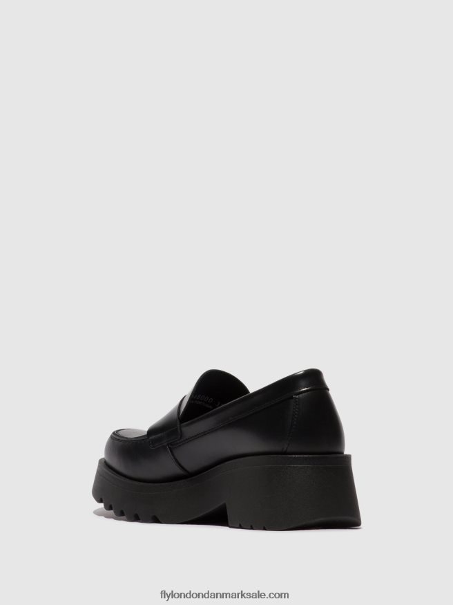 Fly London Kvinder loafers sko moat948 X84ZLZ653 sort (sort sål)