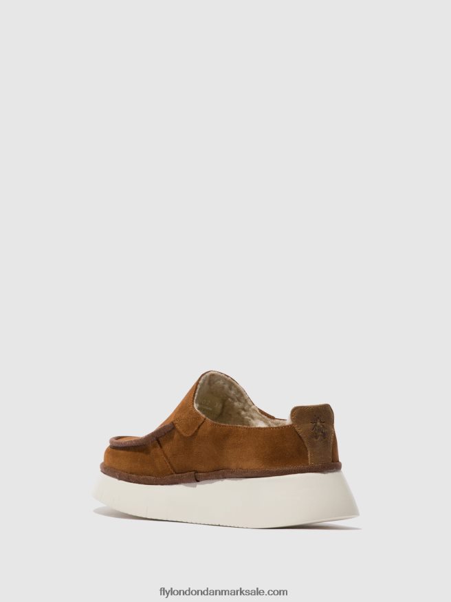 Fly London Kvinder lukkede sko ceze361 X84ZLZ694 cognac