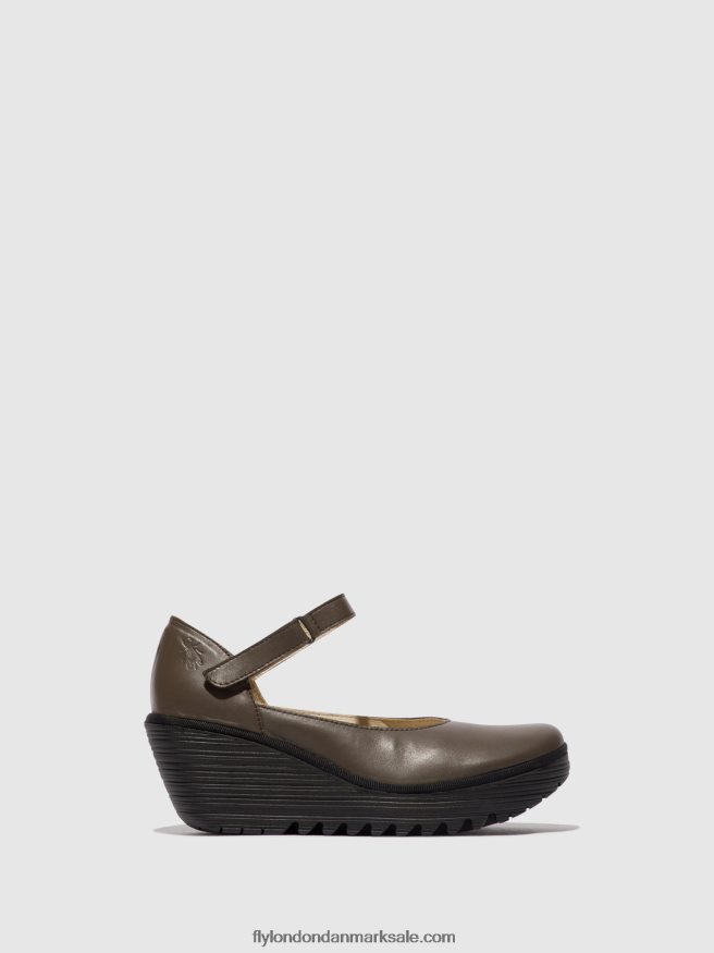 Fly London Kvinder mary jane sko yawo345 X84ZLZ668 dk. taupe