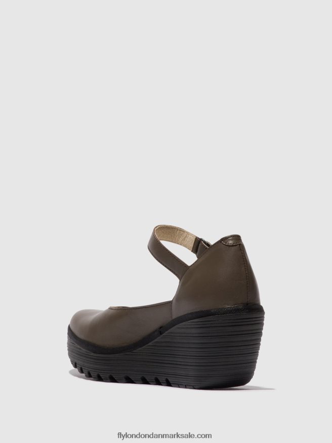Fly London Kvinder mary jane sko yawo345 X84ZLZ668 dk. taupe