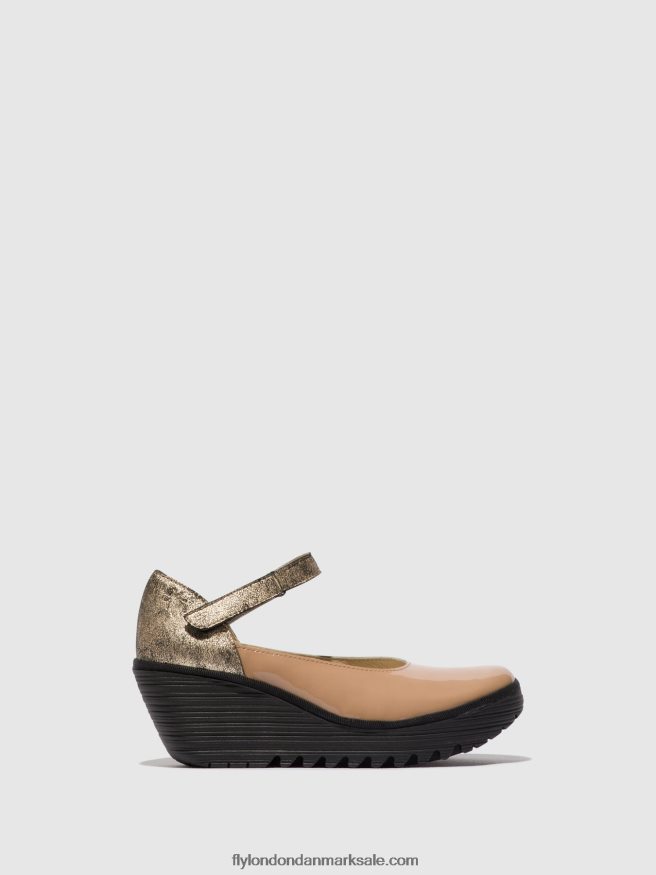 Fly London Kvinder mary jane sko yawo345 X84ZLZ671 capuccino/champagne