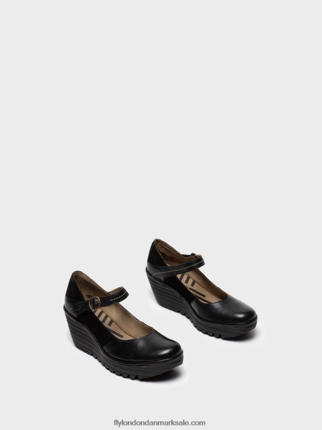 Fly London Kvinder mary jane sko yuko082 X84ZLZ701 sort