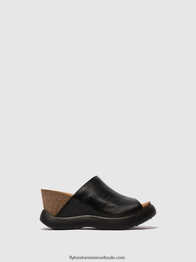 Fly London Kvinder slip-on muldyr gino966 X84ZLZ366 sort