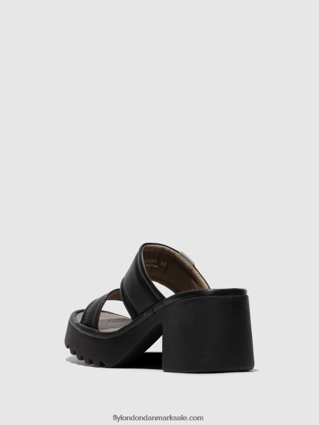 Fly London Kvinder slip-on muldyr mava432 X84ZLZ362 sort
