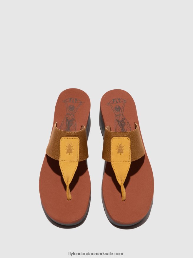 Fly London Kvinder slip-on muldyr yomu725 X84ZLZ359 humlebi/kamel (mursten)