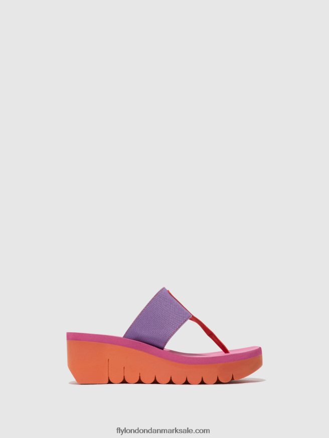Fly London Kvinder slip-on muldyr yomu725 X84ZLZ360 orange/violet (rosa)