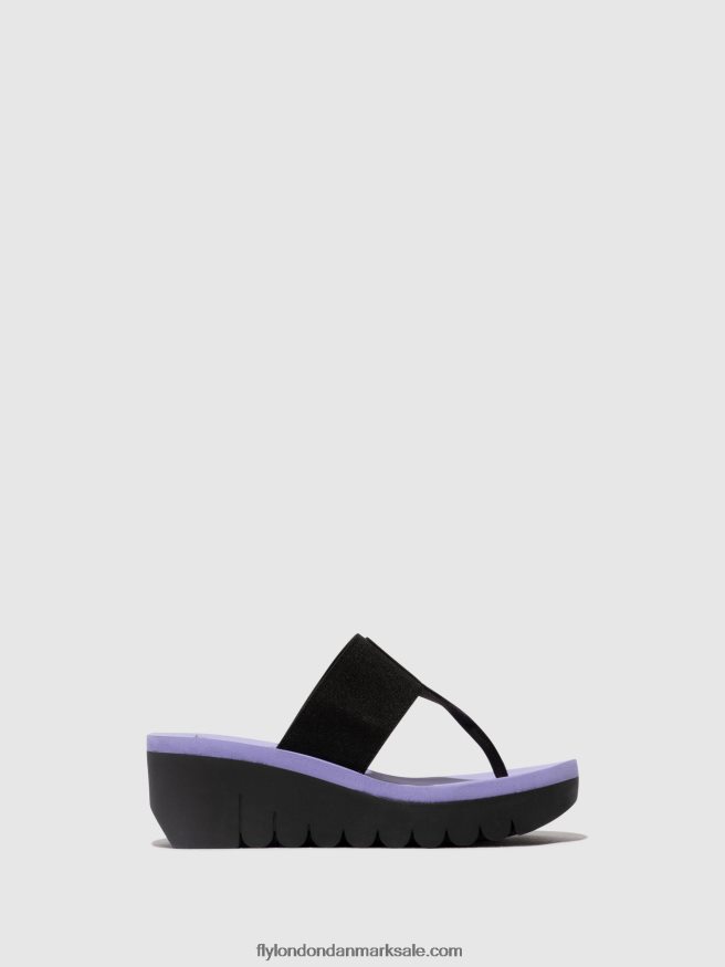 Fly London Kvinder slip-on muldyr yomu725 X84ZLZ361 sort (bratsch)