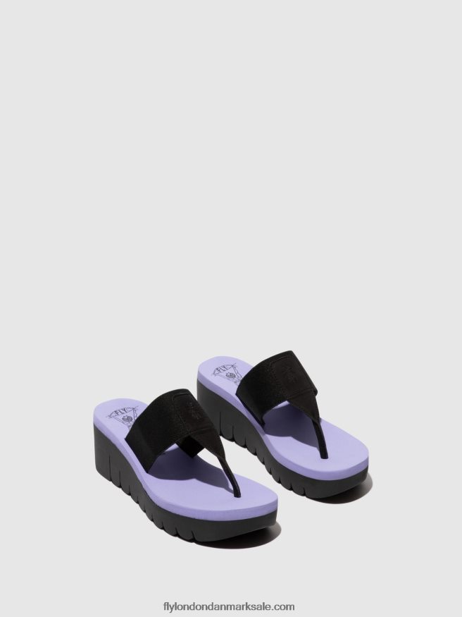 Fly London Kvinder slip-on muldyr yomu725 X84ZLZ361 sort (bratsch)