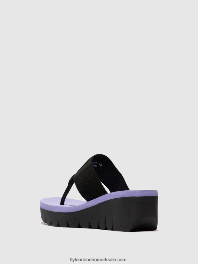 Fly London Kvinder slip-on muldyr yomu725 X84ZLZ361 sort (bratsch)