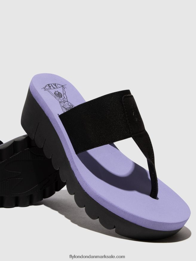 Fly London Kvinder slip-on muldyr yomu725 X84ZLZ361 sort (bratsch)