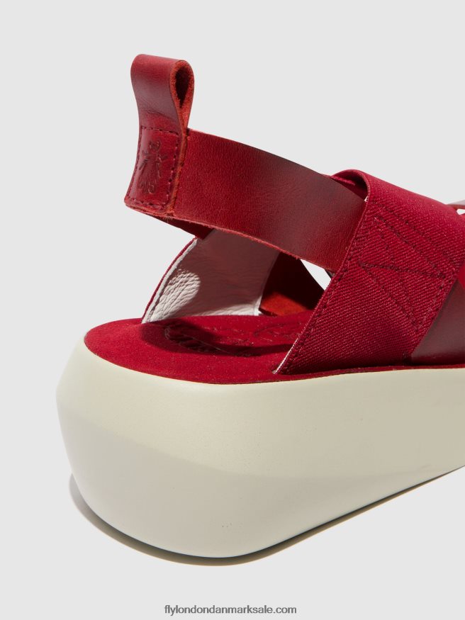 Fly London Kvinder crossover sandaler baji848 X84ZLZ591 rød