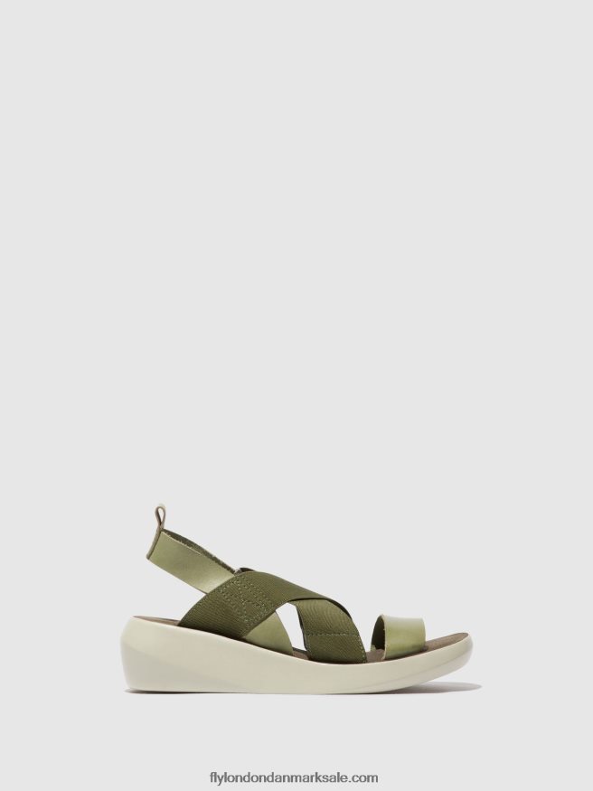 Fly London Kvinder crossover sandaler baji848 X84ZLZ592 smog
