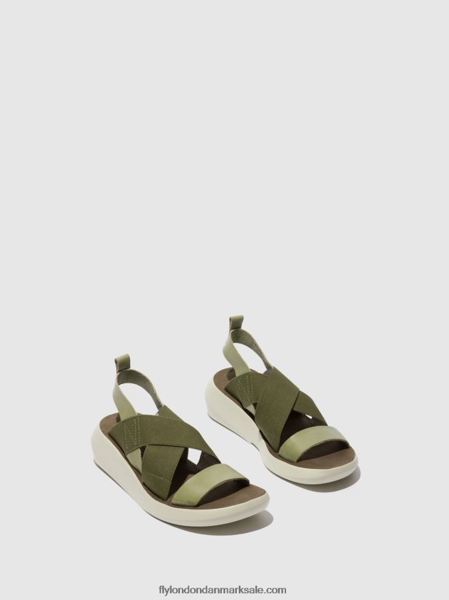 Fly London Kvinder crossover sandaler baji848 X84ZLZ592 smog