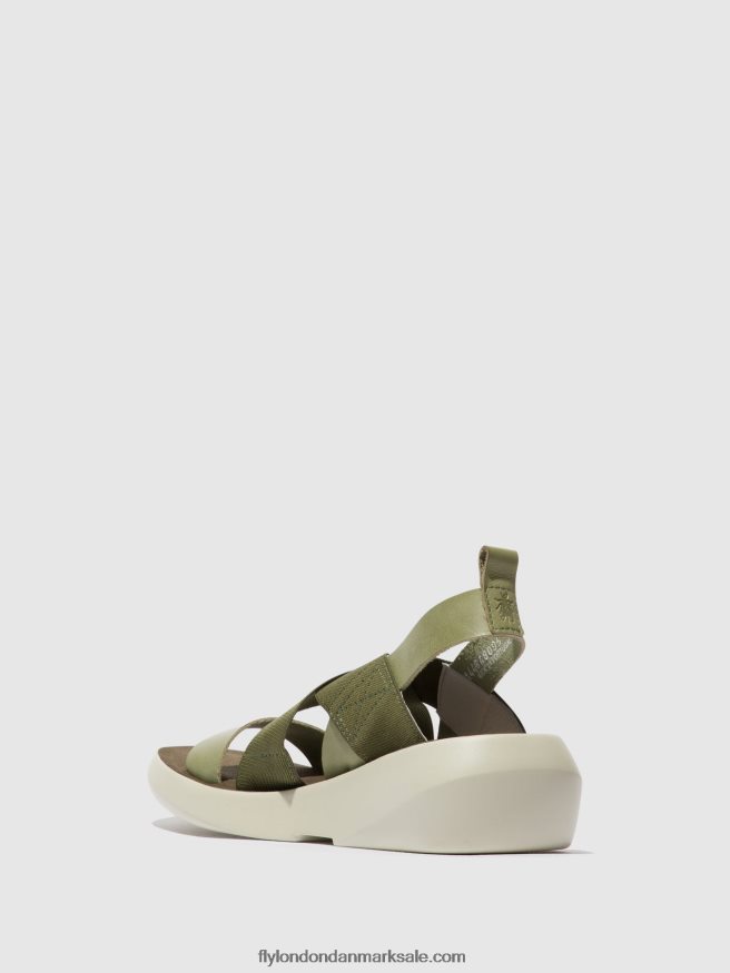 Fly London Kvinder crossover sandaler baji848 X84ZLZ592 smog