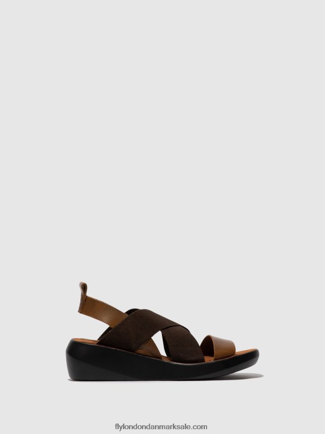 Fly London Kvinder crossover sandaler baji848 X84ZLZ594 kamel