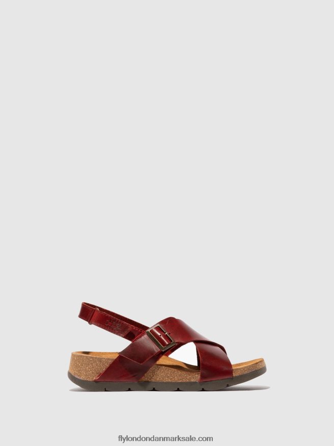 Fly London Kvinder crossover sandaler chlo852 X84ZLZ589 rød