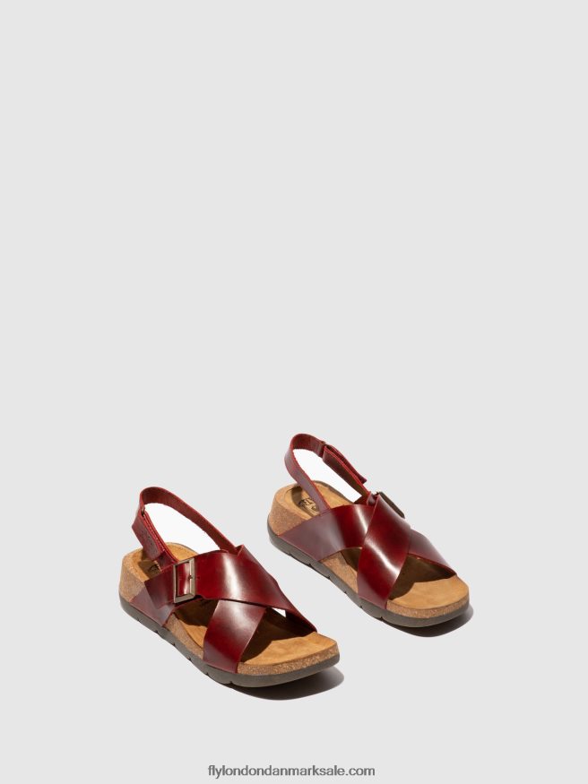 Fly London Kvinder crossover sandaler chlo852 X84ZLZ589 rød