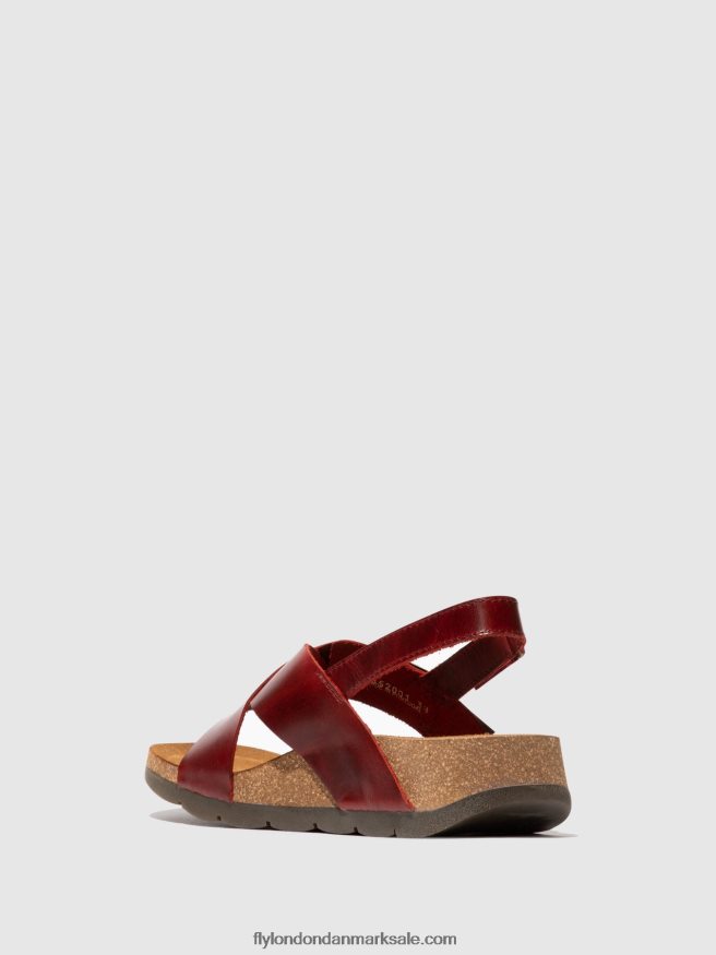 Fly London Kvinder crossover sandaler chlo852 X84ZLZ589 rød