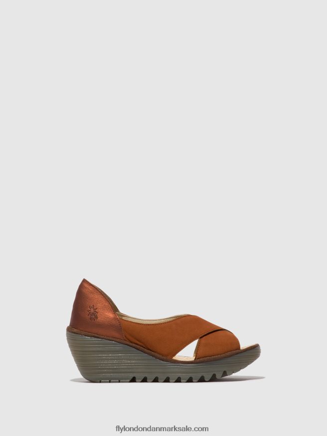 Fly London Kvinder crossover sandaler yoma307 X84ZLZ484 tan/kobber
