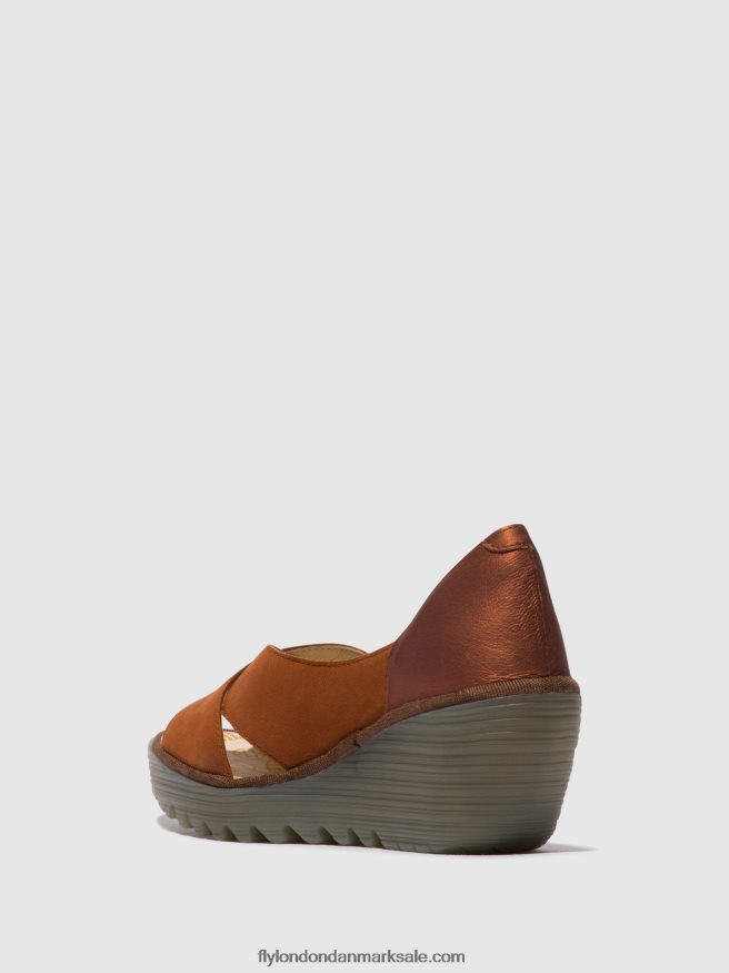 Fly London Kvinder crossover sandaler yoma307 X84ZLZ484 tan/kobber