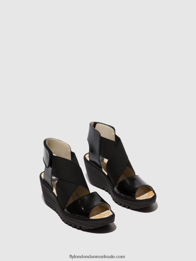 Fly London Kvinder crossover sandaler yuba385 X84ZLZ390 luxor sort