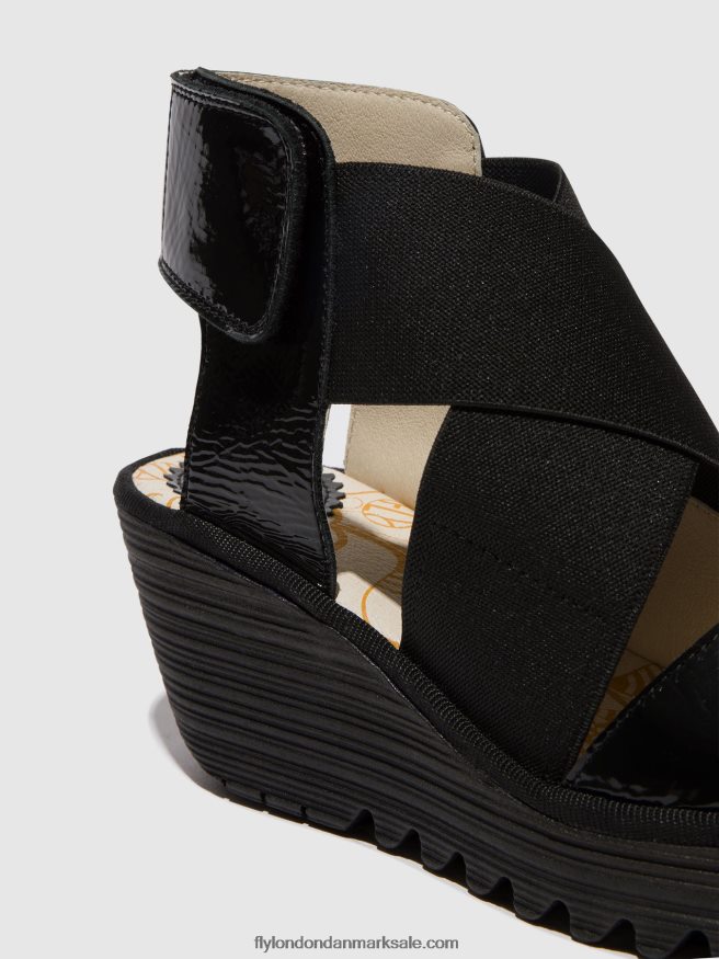 Fly London Kvinder crossover sandaler yuba385 X84ZLZ390 luxor sort