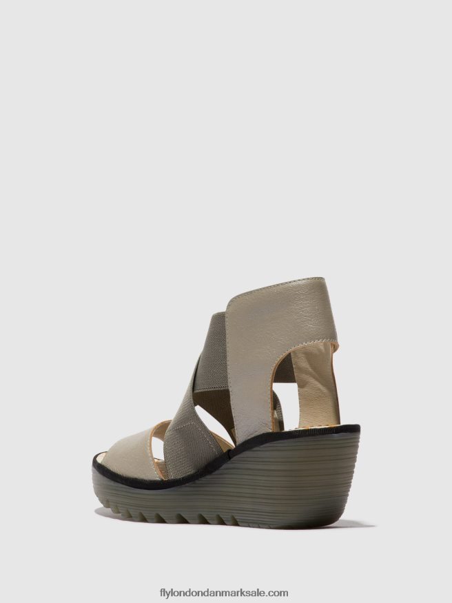 Fly London Kvinder crossover sandaler yuba385 X84ZLZ477 sølv