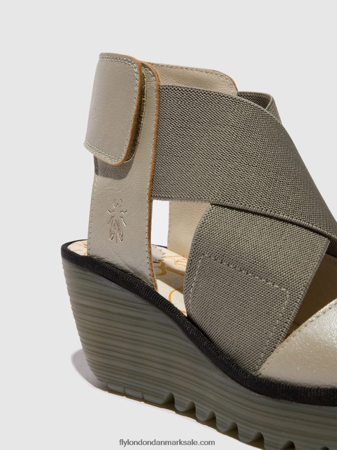 Fly London Kvinder crossover sandaler yuba385 X84ZLZ477 sølv
