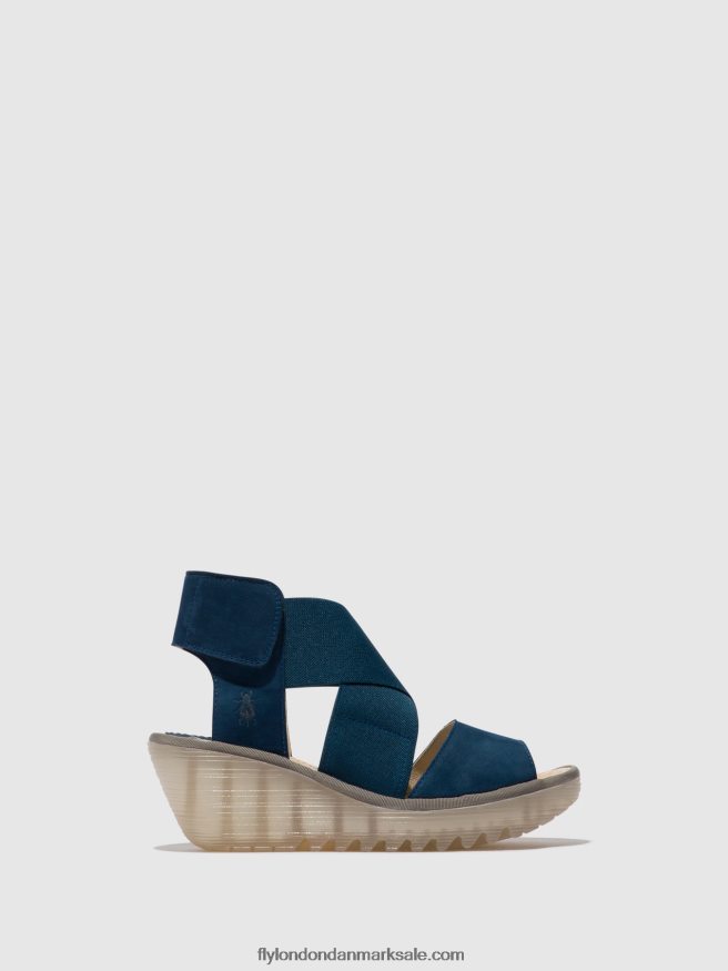 Fly London Kvinder crossover sandaler yuba385 X84ZLZ485 blå