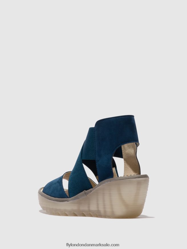 Fly London Kvinder crossover sandaler yuba385 X84ZLZ485 blå