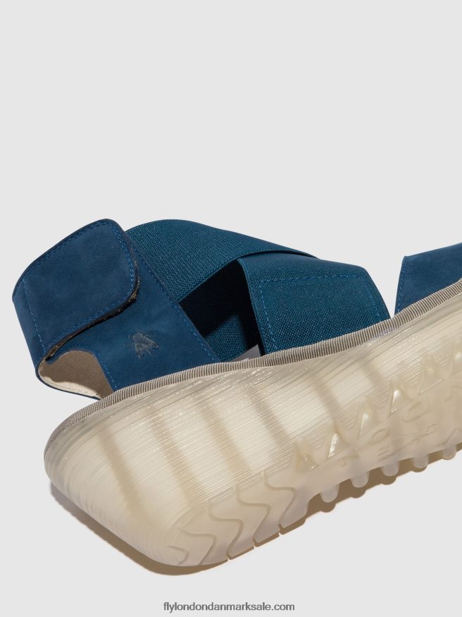 Fly London Kvinder crossover sandaler yuba385 X84ZLZ485 blå
