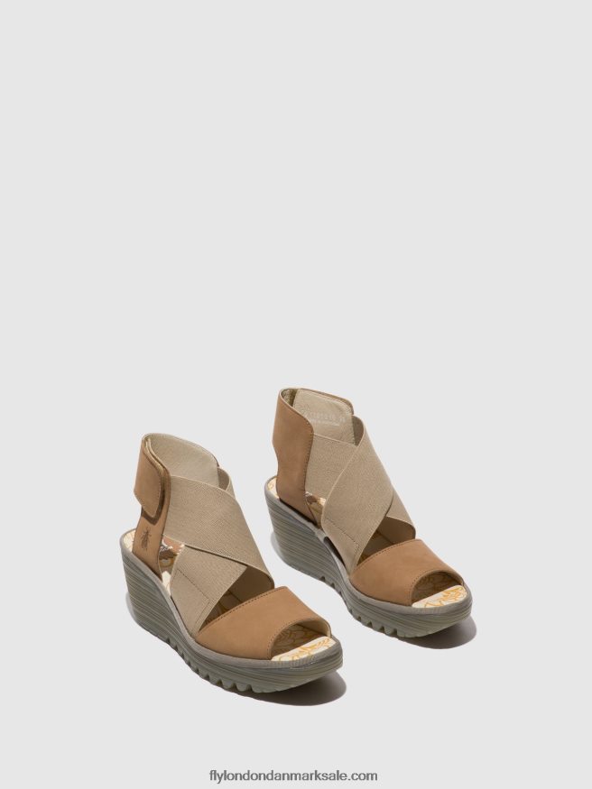 Fly London Kvinder crossover sandaler yuba385 X84ZLZ487 sand