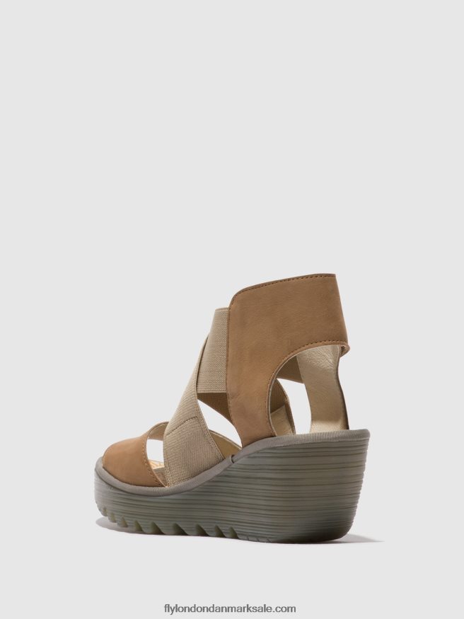 Fly London Kvinder crossover sandaler yuba385 X84ZLZ487 sand