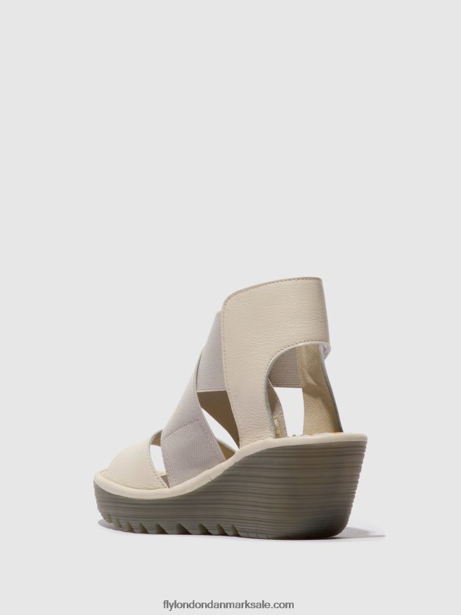 Fly London Kvinder crossover sandaler yuba385 X84ZLZ558 offwhite